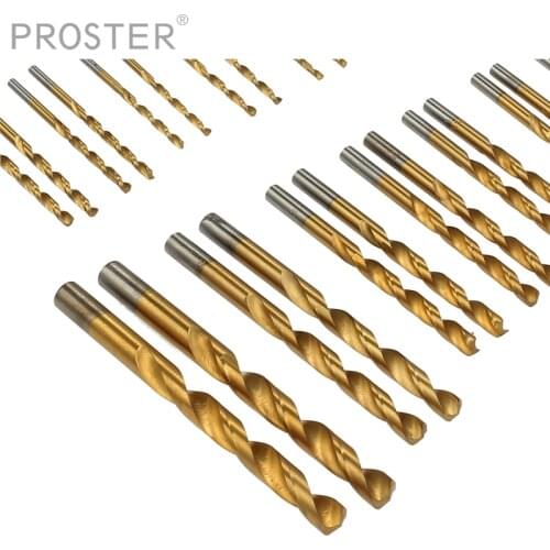 Proster 99Pcs Titanium Coated Drill Bits HSS High Speed Steel Drill Bits Set Tool High Quality Power Tools