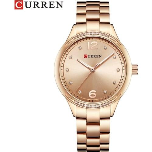 CURREN 9003 Top Luxurious Watch Women Casual Fashion Rhinestone Quartz Wristwatches Crystal Design Ladies Gift relogio feminino