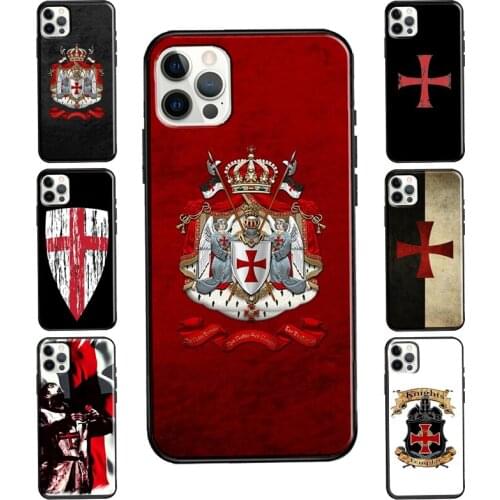 Knights Templar Coat of Arms For iPhone 12 mini 11 Pro Max Case For iPhone XR X XS Max 5S 6S 7 8 Plus SE 2020 Coque