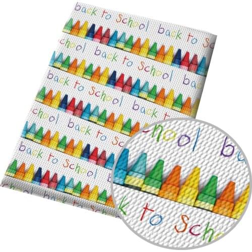 Design I Love Back to School Pattern Printed Bullet Textured Liverpool Patchwork Tissue Kids home textile 50*145cm