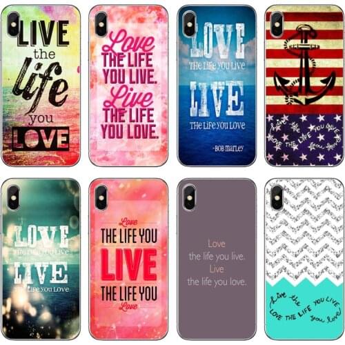 For iPod Touch iPhone 10 11 12 Pro 4S 5S SE 5C 6 6S 7 8 X XR XS Plus Max 2020 Soft Cover Ocean-Live-Life-You-Love-Inspirational