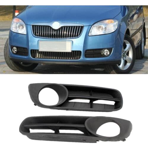 For Skoda Fabia MK2 2007 2008 2009 2010 2010 Car-Styling Front Bumper Lower Grille Grill Fog Lights Hole Lamp Cover