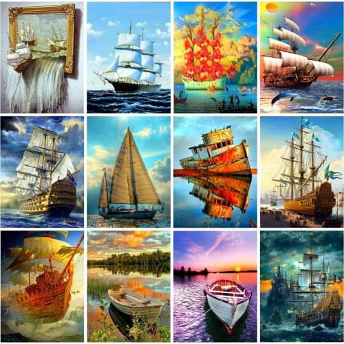 EverShine Diamond Painting Kit Ship Rhinestones Picture Diamond Embbroidery Landscape Cross Stitch Handmae Hobby Gift Home Decor