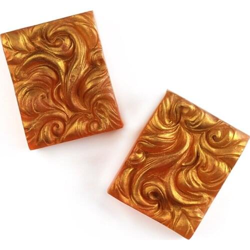 Soap Silicone Mold Handmade Square with Embossed Pattern Craft Resin Mould