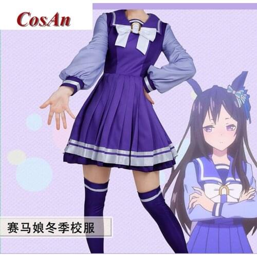 Hot Game Pretty Derby Mary Jane Cosplay Costume Lovely Gakuen Winter Uniform Activity Party Role Play Clothing Custom-Make Any