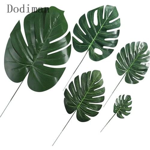 Artificial Plants Green Turtle Leaf Single branch 5 sizes optional Nordic simulation plant leaf green wall accessoriesv