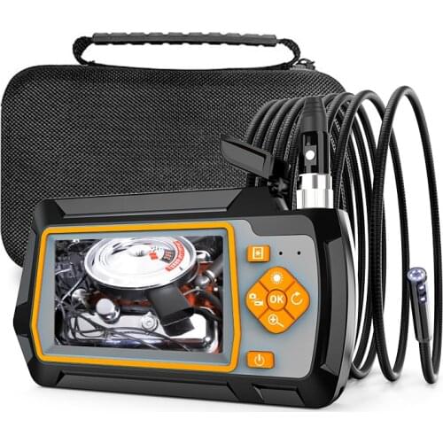 Borescope Camera 1080P 4.5/5.5mm Dual Lens with 4.3'' IPS Screen Wide Viewing Angle Video Snake Inspection Camera With 32GB Card