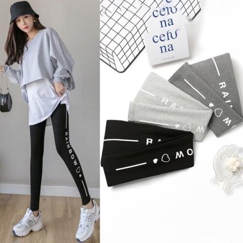 Pregnant Women With Cotton Printing Leggings Net Red Small Leggings Hot Mother Wear Belly Long Pants Spring And Autumn