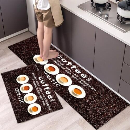 Fashionable Simple Nordic StyleWaterproof Kitchen Floor Mat Household Carpet Long Strip Door Mat Modern Home Decor