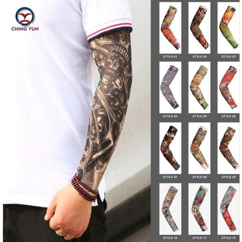 CHING YUN New Fashion Tattoo Sleeves Arm Warmer Unisex UV Protection Outdoor Temporary Fake Tattoo Arm Sleeve Warmer Sleeve