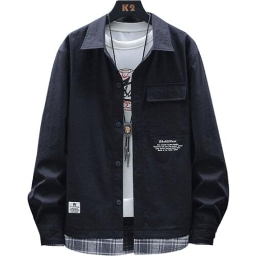 2020 Fall Mens New Korean Fashion Coat Casual Long Sleeve Black Shirt Blusas Koszula Blouse Camisa Regular Fit Vestidos Casuales