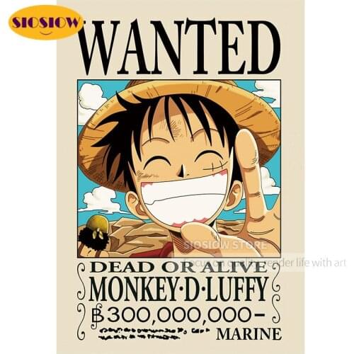 One Piece Luffy 5D DIY Diamond Painting Full Square Round Drill Daimond Embroidery Cross Stitch Mosaic Rhinestone Gifts For Men