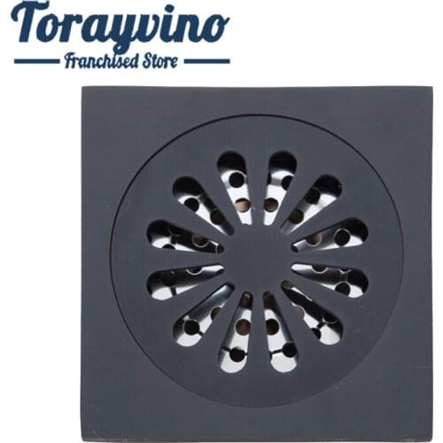 Torayvino floor drain bathroom shower Oil Rubbed Bronze Floor Drains Classic Design Brass Floor Square Excellent Floor Drain