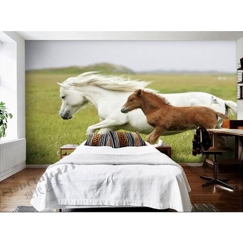 Custom 3D murals,prairie running horse papel de parede, living room sofa TV wall bedroom background wall paper