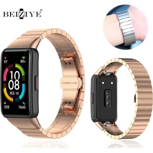 Stainless Steel Watchband For Huawei Band 6 strap Smart Wristband Replacement Watch Straps For Huawei Band 6 Pro/Honor 6 Strap