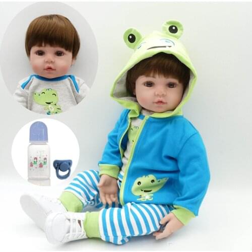 55cm Silicone Reborn Baby Doll Toys For Kid Child Lovely Vinyl Boy Babies Dolls Fashion Birthday Present Gift Play House Toys