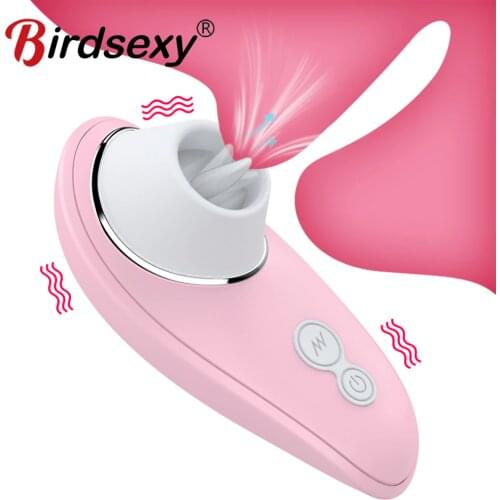 G-spot Clitoral Sucking Silicone Vagina Mini Sucker Waterproof Licking Tongue Vibrators Sex Toy With 12 Modes For Women Couple