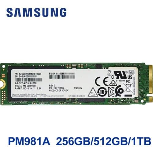 SAMSUNG NVME SSD PM981A 256GB 512GB 1TB Internal Solid State Drives M2 NVMe PCIe 3.0 x4 Laptop Desktop SSD