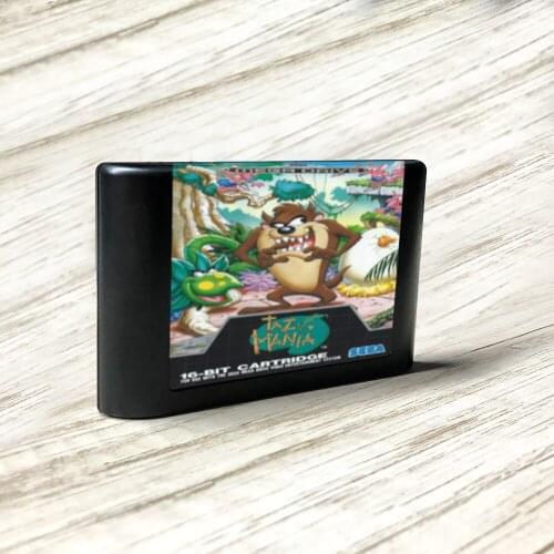 Taz-Mania - EUR Label Flashkit MD Electroless Gold PCB Card for Sega Genesis Megadrive Video Game Console