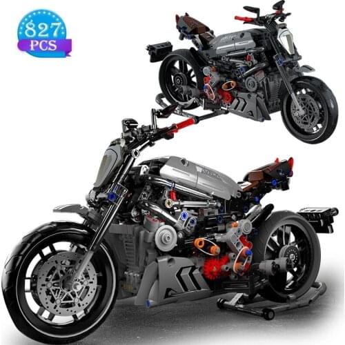 Technical Creative Building Blocks Famous Motorcycle Model Bricks Diy Assembly Educational Toys Childrens Birthday Boys Gifts