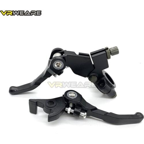 Aluminum alloy 22mm Pit Dirt Bike Chrome Folding Clutch Brake Levers for 7/8" BAR ATOMIK DHZ ORION Motorcycle ATV Black