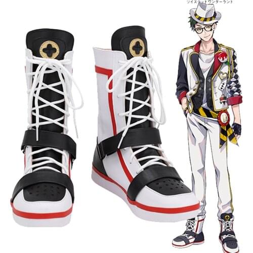 Twisted Wonderland Trey Clover/Deuce Spade Cosplay Shoes Boots Halloween Carnival Costume Prop Custom Made