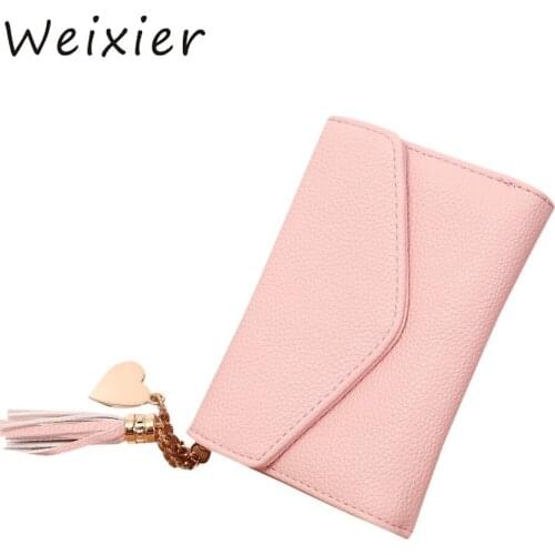 WEIXIER Coin Purse Wearable Short Wallet Women Luxury Brand Handbag Female Wallet Women Clutch Purses Carteira Feminina ZK-84