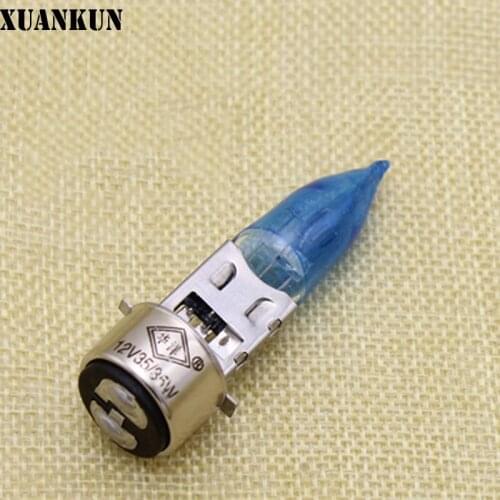 XUANKUN Motorcycle Bulb Modified Hernia Bulb 12V35W Double Claw Single Claw with Disc Lamp 12V Ceramic Headlight Bulb