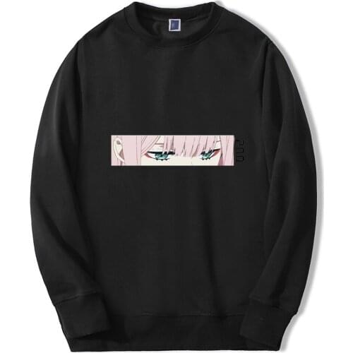 Zero Two Darling In The Franxx Those Eyes Sweatshirt Hoodies Mens 2020 New Winter Pullover Harajuku Streetwear Casual Hoodies