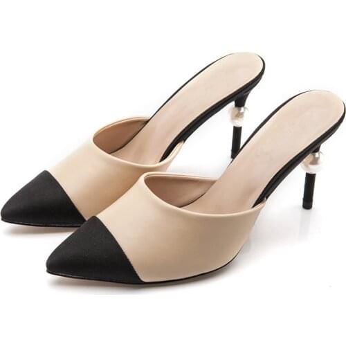 New Stilettos Sandals Women Pointed Toe High Heels Slipper Women Wedding Shoes Women Sandalias Female Party zapatos de mujer