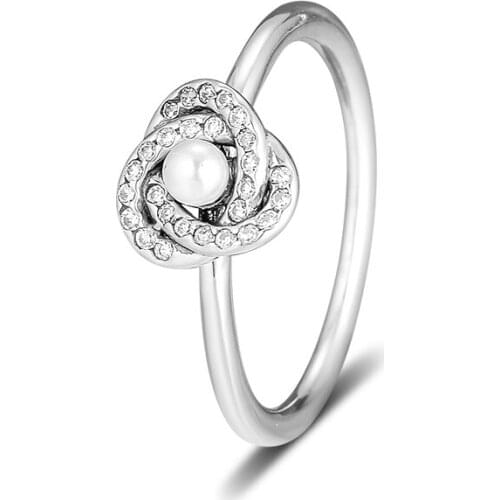 100% Authentic 925 Sterling Silver Rings for Women Luminous Love Knot Ring Original Jewelry Party Gift Bague Femme anillos