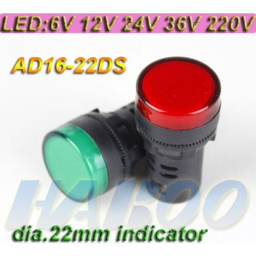10pcs/lot water level indicator16D-22D/S indicator lighting 22mm various color light torch lamp led signal light220V