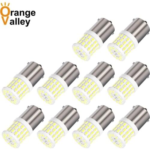 10PCS Super Bright 1156 BA15S BAU15S BAY15D 1157 P21W 57 SMD 3014 LED Car Auto Indicator Turn Side Light Parking Lamp