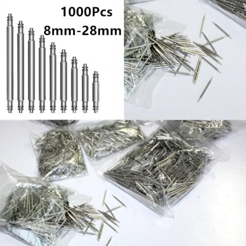 1000 Pcs 1.5mm 8mm-28mm Stainless Steel Watch for Band Spring Bars With Strap Link Pins Remover Excellent Quality