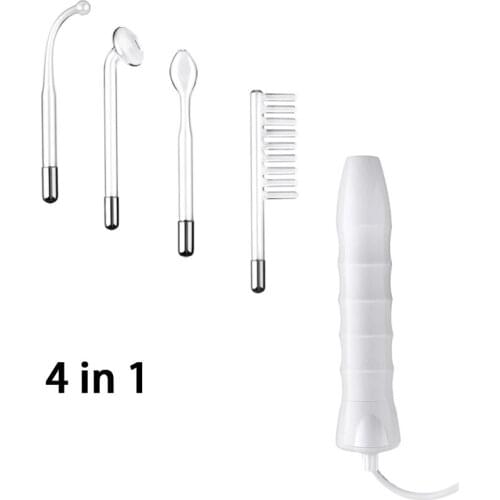 4 in 1 Multifunctional Home Beauty Apparatus Glass Tube Heat Treatment Apparatus Use for Hair, Face Treatment 4 Replacement Head