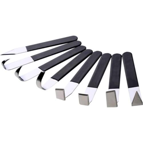 8Pcs Stainless Steel Pottery Clay ceramic tools Sculpture Carving with Rubber Handle Modeling Clay Tools