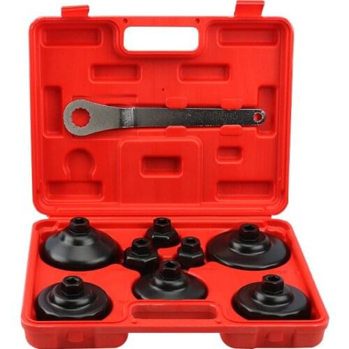 9Pcs Oil Filter Removal Wrench Cup Type Oil Filter Socket Set Removal Tool Kit For BMW V-W Au-di Merce-des Pors-che ect