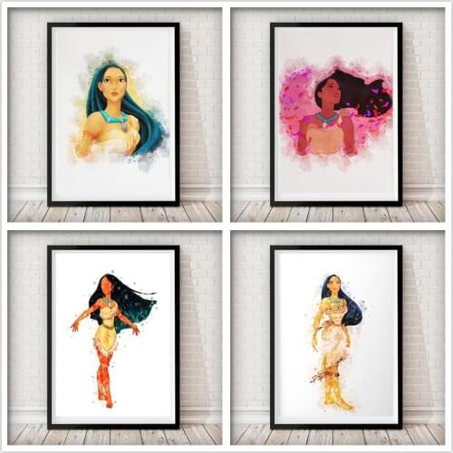 Disney Princess Cartoon Pocahontas Diamond Painting 5D DIY Watercolor Diamond Embroidery Nordic Mosaic Picture Home Decoration