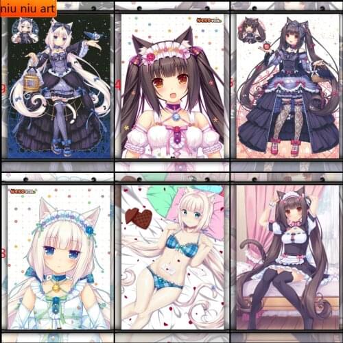 Diamond Painting NekoPara Nekopara Chocola Vanilla Anime Diamond Mosaic Cross Stitch Kits Full Diamond Embroidery Room Decor