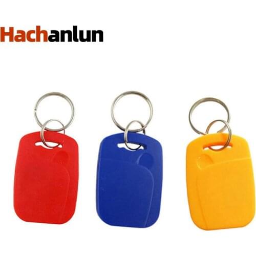 10/20/30 writable dual-chip RFID key buckle frequency 125 khz T5577 EM4305 Keychain+13.56 mhz UID variable writable tag