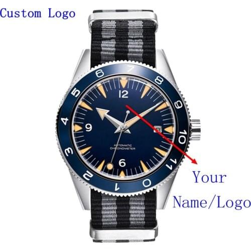 Customizable Diving Watches Mens MIYOTA 8215 Automatic Movemen Sapphire Glass Military Design Men Mechanical Watch Luminous