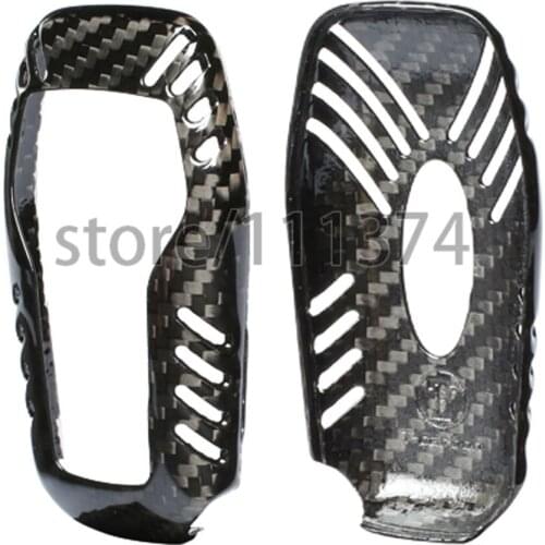 Nulla Genuine Carbon Fiber Car Auto Remote 4 Key Shell Fob Holder Case Cover For Ford Explorer Taurus Car Styling Car Sticker