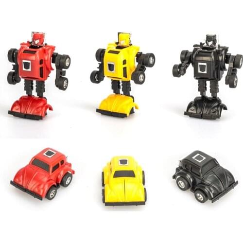 Deformed G1 engraved KO version Robot Autobot yellow/black/red PVC boy model toy