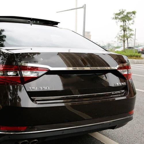 1pc for SKODA superb 2016-2019 Trunk tailgate rear bumper Decorative strip