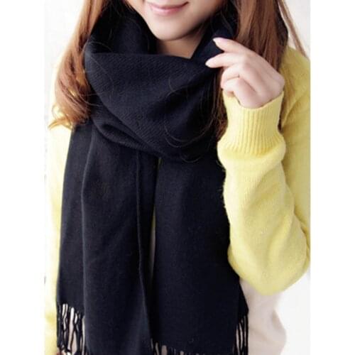 Plaid Long Scarf Winter Warm Cashmere Women Pashmina Foulard Bandana Scarves Female Luxury Tassel Shawl Wraps 2021 New