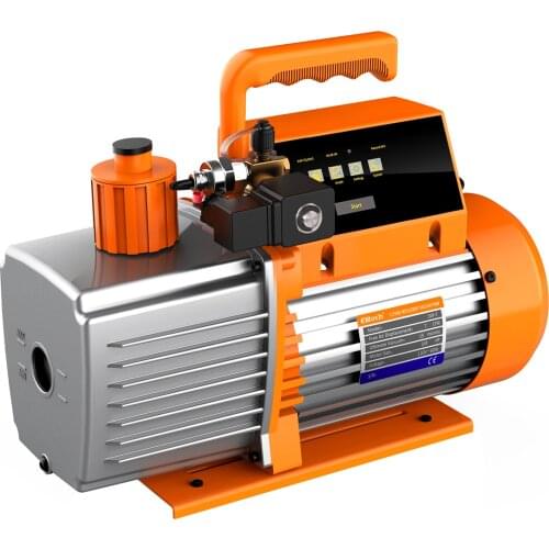 Elitech SVP Vacuum Pump 7/9/12 CFM 2 Stage Intelligent Rotary Vane Vacuum Pump HVAC Touch Screen, Data Logging, Storage via App