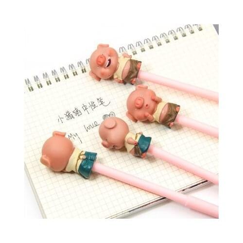Ellen Brook 1 Piece Kawaii Cute Pig Animals Gel Pen Fashion School Office Supplies Students Gift Awards Accessories Stationery