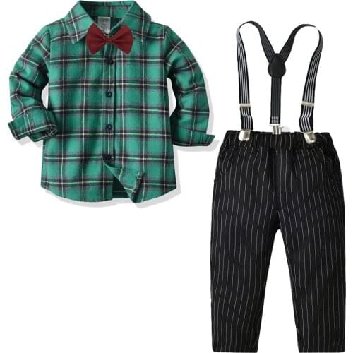 Flower Boys Formal Wedding Suit Kids Pants+T-shirt+BowTie 3Pcs Baby Kids Suit Kids Party Host Costume 0-6 Year Children Clothing