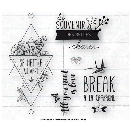 French Transparent Clear Stamp for DIY scrapbooking/Card Making C386