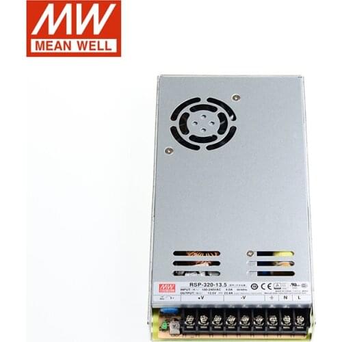 MEAN WELL RSP-320-13.5 Switching Power Supply 110V/220V AC to 13.5V DC 23.8A 320W Meanwell Transformer PFC replace SP-320-13.5